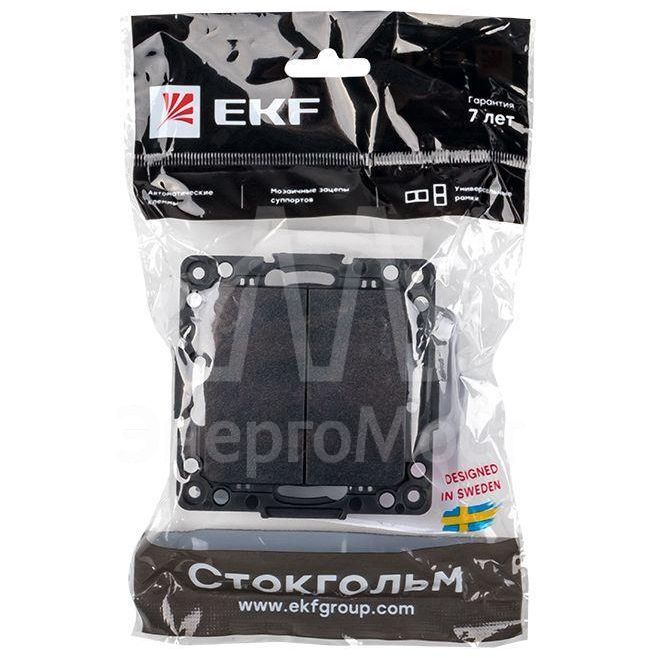 Переключатель проходной 2-кл. Стокгольм 10А механизм черн. PROxima EKF EZV10-027-10