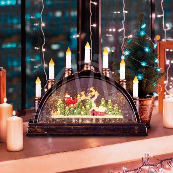 Светильник декоративный &amp;quot;Подсвечник&amp;quot; с эффектом снегопада Neon-Night 501-164