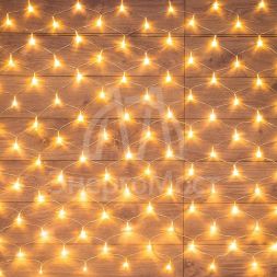 Гирлянда &amp;quot;Сеть&amp;quot; 1.5х1.5м 150LED тепл. бел. провод прозр. Neon-Night 215-126
