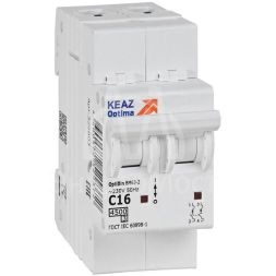 Выключатель автоматический модульный OptiDin BM63-2C16-4.5-УХЛ3 КЭАЗ 326803