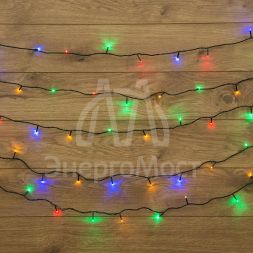 Гирлянда &amp;quot;ТВИНКЛ ЛАЙТ LED&amp;quot; (с контроллером 8 режимов) 4м 25LED 2Вт 220В IP20 мульти. NEON-NIGHT 303-019