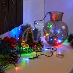 Гирлянда &amp;quot;ТВИНКЛ ЛАЙТ LED&amp;quot; (с контроллером 8 режимов) 4м 25LED 2Вт 220В IP20 мульти. NEON-NIGHT 303-019