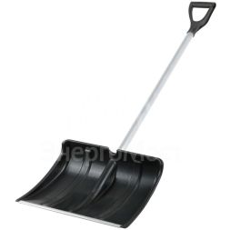 Лопата для уборки снега &amp;quot;Снеговик&amp;quot; 500х375х1355мм алюм. черенок; пластик. 68104