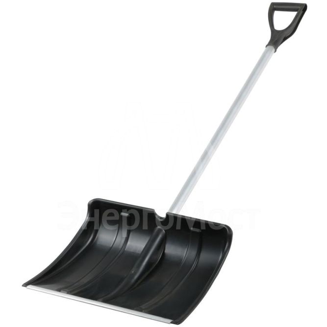 Лопата для уборки снега &amp;quot;Снеговик&amp;quot; 500х375х1355мм алюм. черенок; пластик. 68104