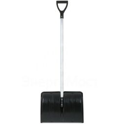 Лопата для уборки снега &amp;quot;Снеговик&amp;quot; 500х375х1355мм алюм. черенок; пластик. 68104