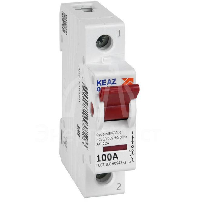 Выключатель нагрузки модульный OptiDin BM63PL-1100-УХЛ3 (ВМ63PL) КЭАЗ 328160