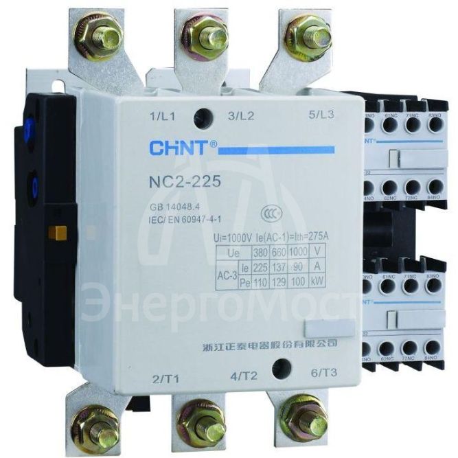 Контактор NC2-225 225А 220-240В/АС3 50Гц (R) CHINT 671400