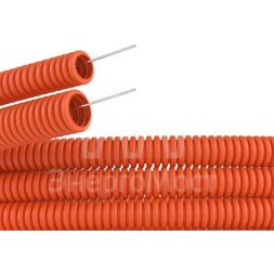 Труба гофрированная ПНД d25мм с протяж. оранж. (уп.50м) DKC 71925