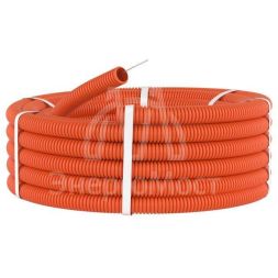 Труба гофрированная ПНД d25мм с протяж. оранж. (уп.50м) DKC 71925