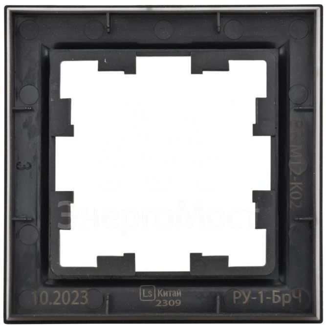 Рамка 1-м BRITE РУ-1-БрЧ черн. IEK BR-M12-K02