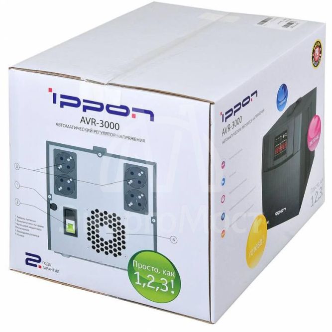 Стабилизатор напряжения AVR-3000 3000Вт 3000В.А IPPON 361015