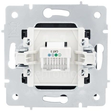 Розетка телефонная СП Vesna евро стандарт механизм черн. бархат LEZARD 742-4288-137