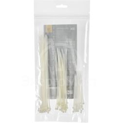 Набор хомутов 2.5х100; 2.5х150; 2.5х200 бел. (уп.75шт) IEK UNH35-N01-075