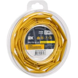 Трубка термоусадочная ТТУ нг-LS 5/2.5 желт. (уп.2м) IEK UDR12-005-D25-002-K05-T
