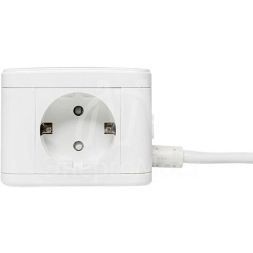 Удлинитель &amp;quot;Куб&amp;quot; 2 гнезда 3USB 2.4А+зарядное устройство 1.3 метра 1кв.мм EKF UBA-CUB-3-WC