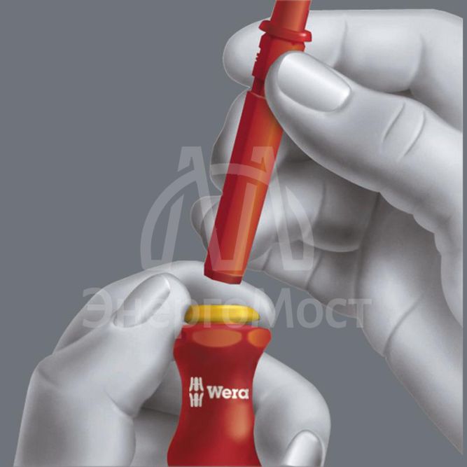 Набор насадок Kraftform Kompakt VDE 17 Universal 1 с 2 отвертками-битодержателями 17 пр. Wera WE-059030