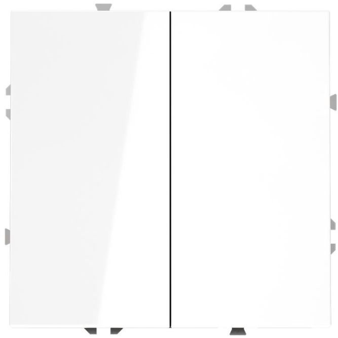 Выключатель 2-кл. СП S70 10А с самовозвратом механизм бел. глянцевый Voltum VLS020601