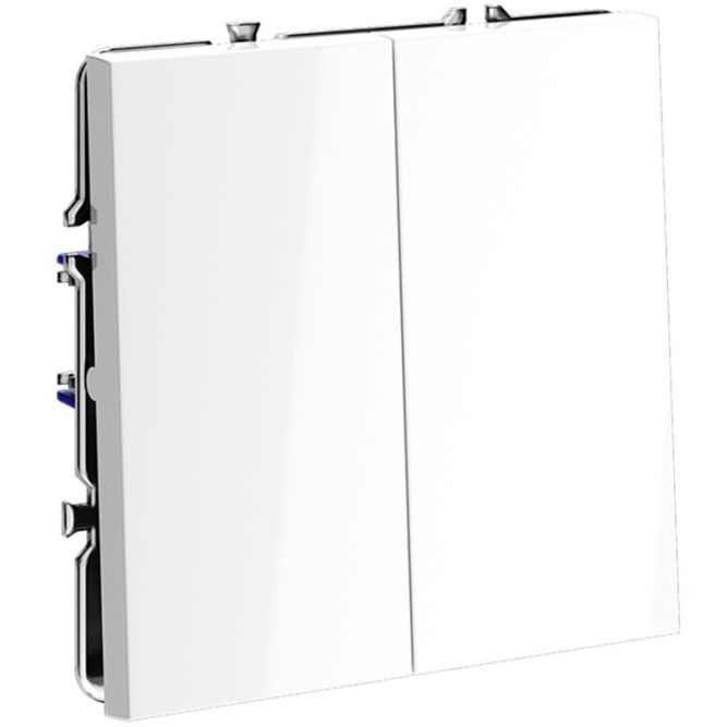 Выключатель 2-кл. СП S70 10А с самовозвратом механизм бел. глянцевый Voltum VLS020601