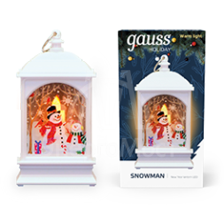 Фонарь новогодний светодиодный Holiday Снеговик 0.1Вт тепл. бел. элементы питания в компл. GAUSS HL030