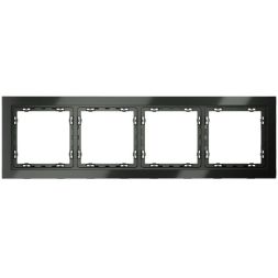 Рамка 4-м S70 стеклян. титан Voltum VLS110406