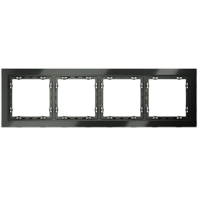 Рамка 4-м S70 стеклян. титан Voltum VLS110406