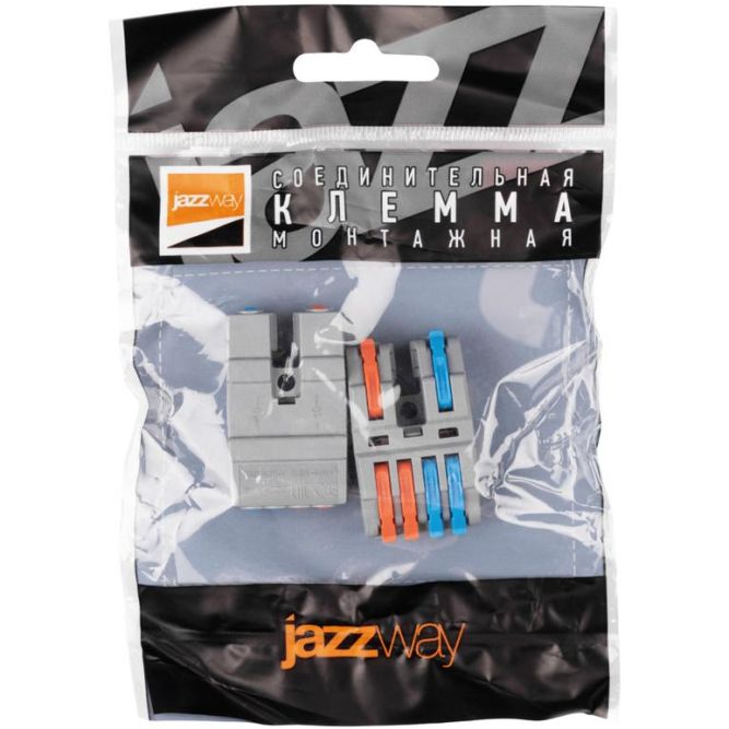 Клемма монтажная СМК PTC-2P 4224 BL/2 450В 32А 0.08-2.5(4.0)кв.мм JazzWay 5073760