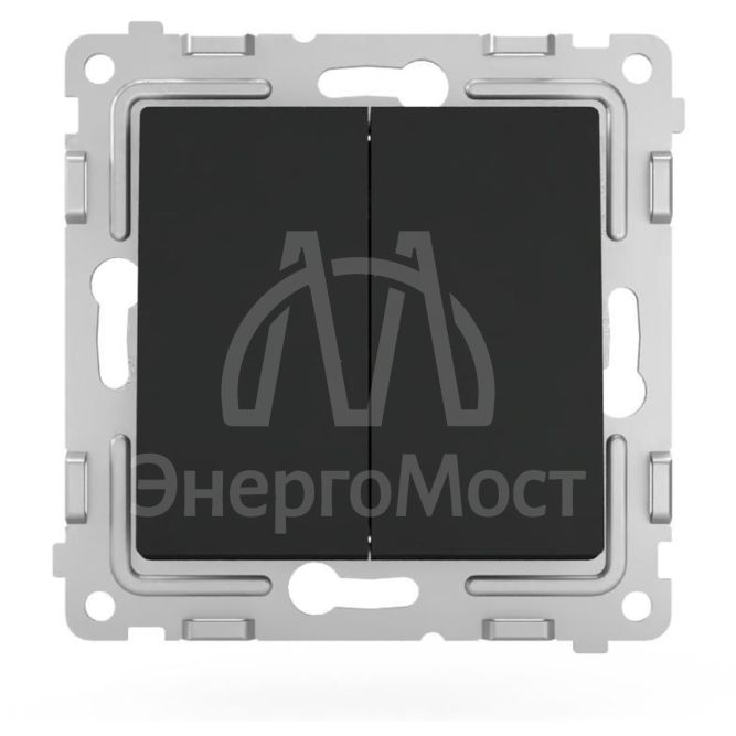 Выключатель 2-кл. СП Pixel 10А IP20 механизм карбон TOKOV ELECTRIC TKE-PX-V2-C14