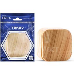 Выключатель 1-кл. ОП Frea 10А IP20 250В АБС-пластик сосна TOKOV ELECTRIC TKE-FR-V1-C25