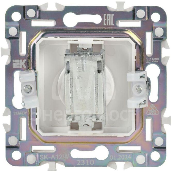 Розетка TV оконечная SKANDY SK-A12W арктич. бел. IEK SK-A10-O-K01