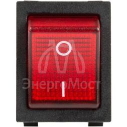 Выключатель клавишный 250В 25А (4с) ON-OFF красн. с подсветкой REXANT 36-2343