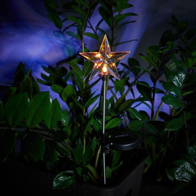 Светильник светодиодный Звезда RGB перелив с солнечн. панелью и аккумулятором Lamper 602-263