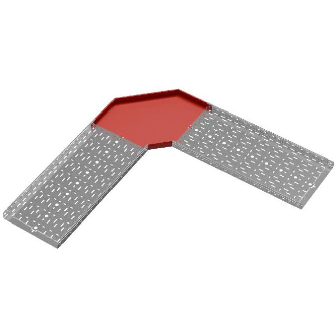 Угол для лотка горизонтальный 90град. 400х50 сталь 1мм &amp;quot;ПЛЮС&amp;quot; GLplus90-50-400 КМ PL0430