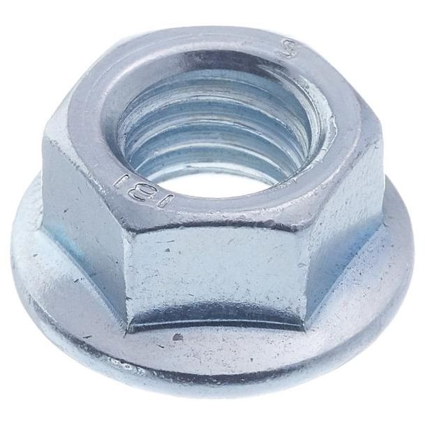 Гайка шестигранная с фланцем и зубьями DIN 6923 М6 класс прочн. 6 цинк (уп.300шт) пакет СТРОЙМЕТИЗ UTORM3110018