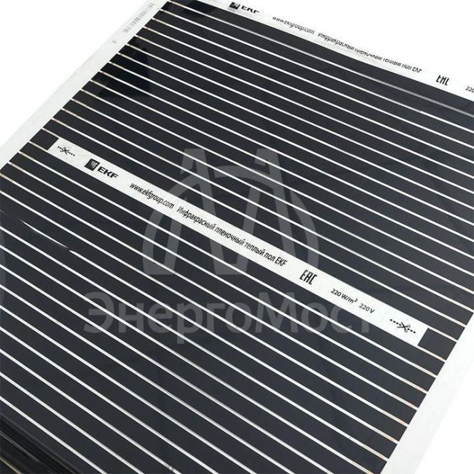 Комплект &amp;quot;Теплый пол&amp;quot; (пленка) 880Вт 4кв.м шир. 0.5м инфракрасный EKF Ik-220-880/0.5-4