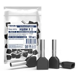 Наконечник штыревой втулочный изолированный двойной НШВИ(2) 1.5-12 TOKOV ELECTRIC TKE-NSVI2-1.5-12-C05/50