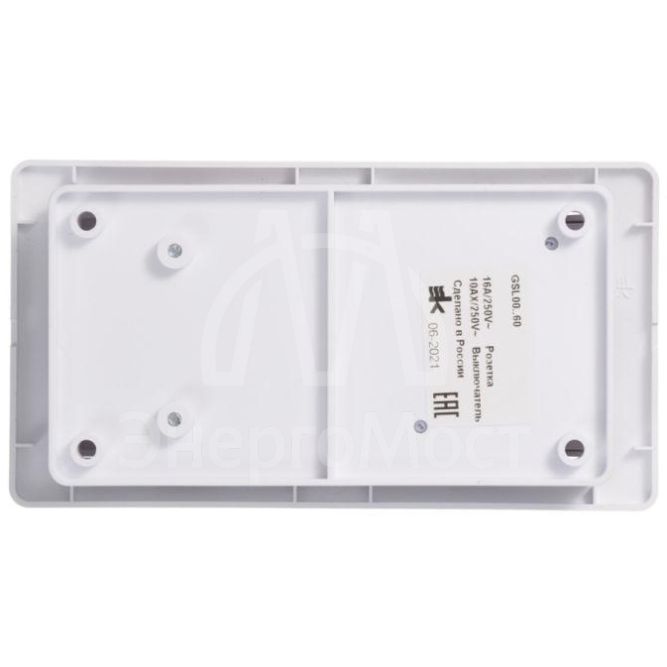 Блок комбинированный GLOSSA розетка + выкл. 1-кл. бел. SchE GSL000160