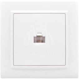 Розетка компьютерная 1-м СП Минск RJ45 бел. Basic EKF ERK01-035-10