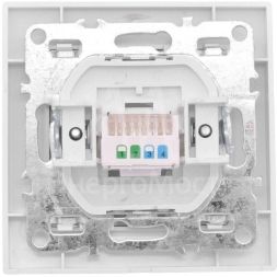 Розетка компьютерная 1-м СП Минск RJ45 бел. Basic EKF ERK01-035-10