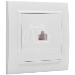 Розетка компьютерная 1-м СП Минск RJ45 бел. Basic EKF ERK01-035-10