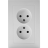 Розетка 2-м AtlasDesign 16А без заземл. в сборе бел. SchE ATN000120