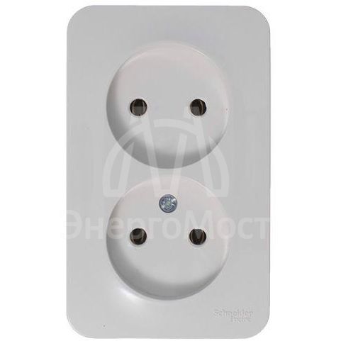 Розетка 2-м ОП BLANCA 16А 250В без шторок без заземл. изол. пласт. бел. SchE BLNRA000211