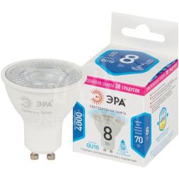 Лампа светодиодная STD LED Lense MR16-8W-840-GU10 GU10 8Вт линзованная софит нейтрал. бел. свет Эра Б0054942