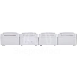 Розетка 4-м ОП Гермес Plus РСб24-3-ГПБб с защ. крышкой с заземл. IP54 бел. IEK ERMP42-K01-16-54-EC