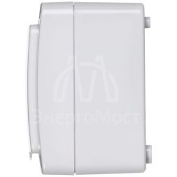 Розетка 4-м ОП Гермес Plus РСб24-3-ГПБб с защ. крышкой с заземл. IP54 бел. IEK ERMP42-K01-16-54-EC