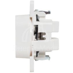 Механизм розетки 2-м СП Стокгольм 10А IP20 без заземл. защ. шторки бел. PROxima EKF EYR10-102-10