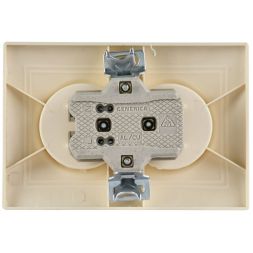 Розетка 2-м СП Кварта 10А IP20 без заземл. крем. IEK ERK23-K33-10-DM