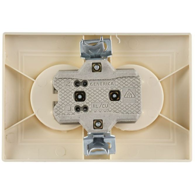 Розетка 2-м СП Кварта 10А IP20 без заземл. крем. IEK ERK23-K33-10-DM
