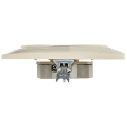 Розетка 2-м СП Кварта 10А IP20 без заземл. крем. IEK ERK23-K33-10-DM