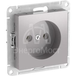 Розетка AtlasDesign 16А без заземл. без шторок быстрозажим. клем. механизм алюм. SE ATN000341S