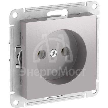 Розетка AtlasDesign 16А без заземл. без шторок быстрозажим. клем. механизм алюм. SE ATN000341S